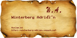 Winterberg Adrián névjegykártya